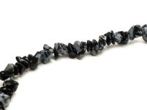 Snowflake Obsidian 36" Gemstone Chip Bead Strands A Quality