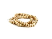 Round 4mm Antique Stained Bone Beads By the Strand of 100 Beads