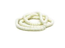 White 4mm Bone Disc Space Beads By the Strand of 200 Beads