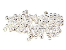 Corrugated 5mm Watermelon Silver Beads Sold by the Bag of 1,000 beads