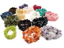 Six Strand Gemstone Chip Bead Bracelet Various Stone Choices