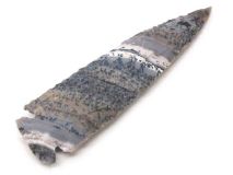 Knapped Agate Dovetail Arrowhead 5-1/4" L #5M Chipped