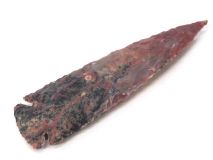 Dovetail Knapped Agate Arrowhead 4-7/8" L #5O
