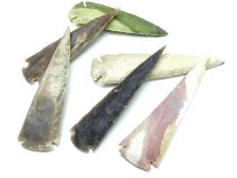 5" to 6" Agate Stone Knapped Arrowhead Points A Grade