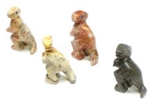 Agate Stone Dinosaur Figurine Statues 1 1/2" 