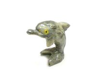 Agate Stone Dolphin Figurine Statues 1 1/4"