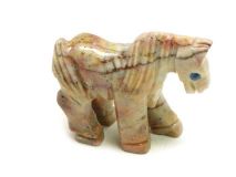 Agate Stone Horse Figurine Statues 1 3/8"