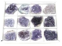 Amethyst Druze Cluster Flat Of 12 Pieces