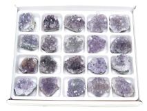 Amethyst Druze Cluster Flat Of 20 Pieces