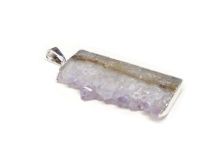 Amethyst Druze Slice Pendant 1 1/2" #ADS03