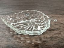 Anchor Hocking Bubble Grape Cluster Leaf 4-1/4" Candy / Relish Dish 1930 - 1970's Era