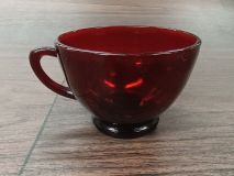 Vintage Anchor Hocking Royal Ruby Punch Bowl 3-1/4" Cup 1937-1968's Era