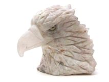 Crystal Quartz Bald Eagle Figurine Statues 4 1/2" #02