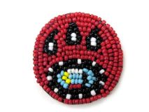 Bear Paw 1-3/4" Seed Bead Rosette Beadwork