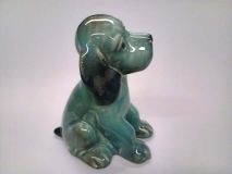 Beeswick England Lollypop #454-8700 Blue Seated 4-1/4"Dog 1936-69's Era