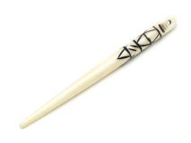 Black Detail Bone Hair Stick 3 3/4"