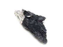 Black Kyanite Pendant 2 3/8" with Crystal Quartz Prism QB05