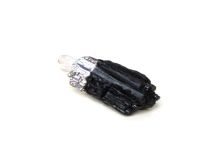 Black Tourmaline Pendant Charm 1 1/8" with Silver Bail #TR10