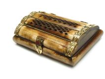 Genuine Bone Extra Large Vented Top Jewelry Box