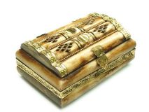 6" Bone Extra Large Vented Top Jewelry Box