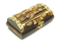 Genuine Buffalo Bone Large 4 3/8" Jewelry Box
