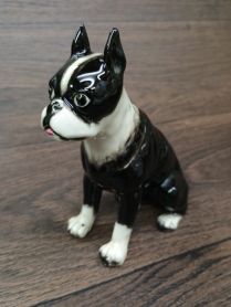 Vintage Black and White Boston Terrier 5-1/2