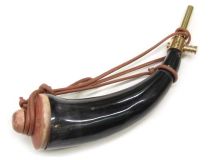 MD07 Brass Dispenser Powder Horn 12-3/8" L 