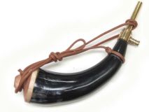 MD05 Brass Tip Dispenser Powder Horn 12-1/2" L 
