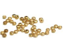 4mm Tyre Washer Brass Beads Sold by the Ounce Apx. 125 Beads