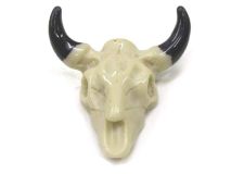 Buffalo Skull Pendant 2" x 1-7/8" Plastic -  No Black Patina