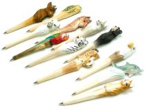 Carved Animal Ballpoint Ink Pen 12 style choices