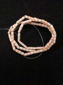 Carved Rice 3/8" Antique Stained Bone Hairpipe Beads By The Strand Of 36 Beads