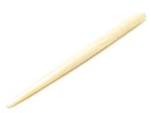 White Bone Hair Stick with Carving 5"