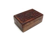 Carved Top Wooden Keepsake Box 6" x 4"