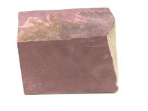 Minnesota Red Pipestone Catlinite Stone apx 4-1/2" x 3-3/8" x 3-3/4" Piece #17 Corner Missing