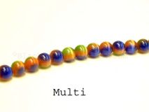 6mm Glass Cats Eye Beads By the Strand of 65 Beads Close Out
