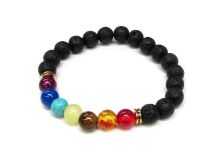 Chakra Bracelet with Lava Stones