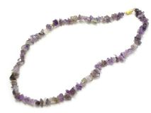 Amethyst Stone Chip Bead 18" Necklace