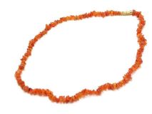 Carnelian Chip Stone 18" Necklace