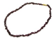 Garnet Stone Chip Bead 18" Necklace