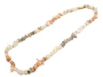 Multy Moonstone Stone Chip Bead 18" Necklace