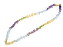 Multi Assorted Chip Stone 18" Necklace