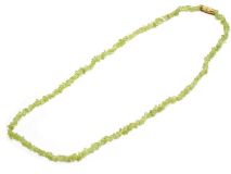 Peridot Stone Chip Bead 18" Necklace