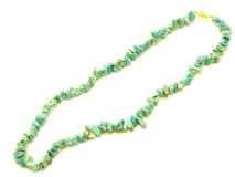 Turquoise Dyed Howlite Chip Bead 18" Necklace