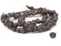 Copper Color Zinc 3/16" Circled Hearts Spacers Beads apx 100 Beads per Strand