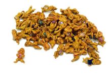 Clay Troll 1 1/4" Pendant Holding Tumbled Stone 