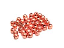 6mm Round Copper Plated Brass Beads By the OZ. Appx.35 Beads