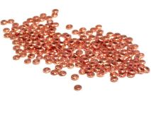 4mm Tyre Copper Plated Brass Washer Beads By Kilo Appx 4300 Beads