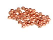 6mm Tyre Washer Copper Plated Brass Beads Sold by the Ounce Appx 50 Beads