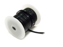1/8" Wide Black Flat Leather Craft Lace 10 yard Spool